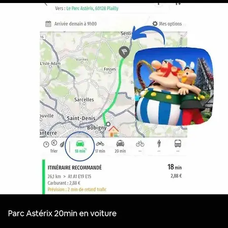 Proche Paris, C Dg, Disney, Parking. Apartment